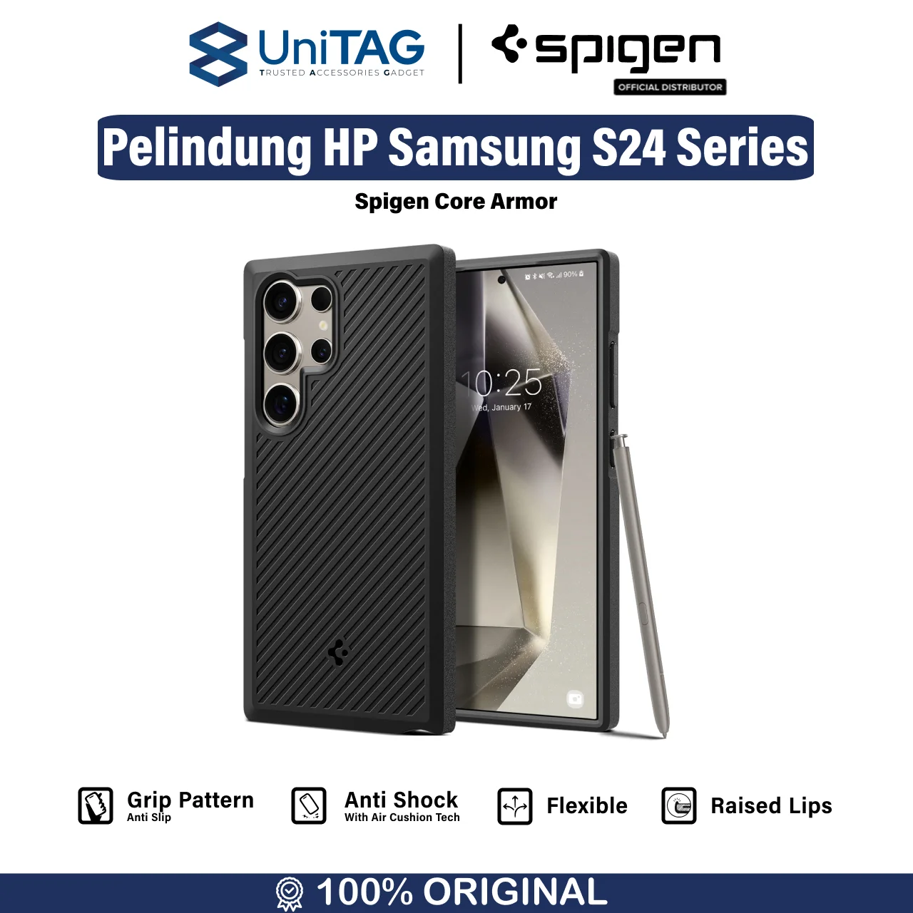 Case Samsung Galaxy S24 Ultra Plus Spigen Core Armor Soft Cover Casing