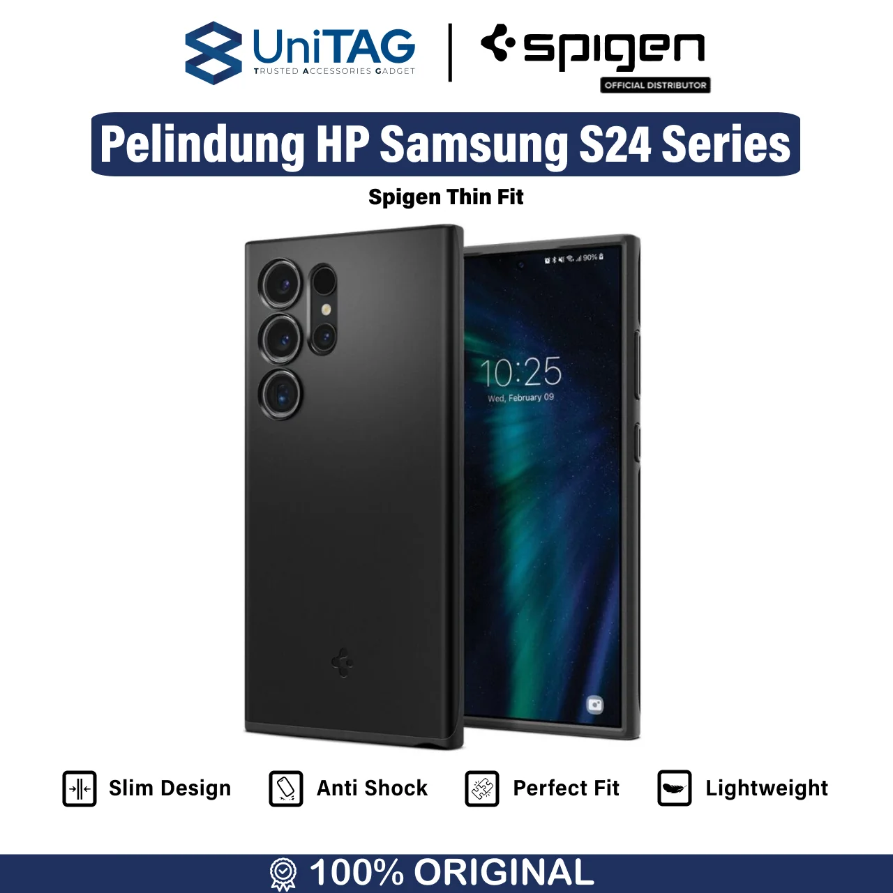 Spigen Galaxy S24 Case Thin Fit - Black ACS07341-1