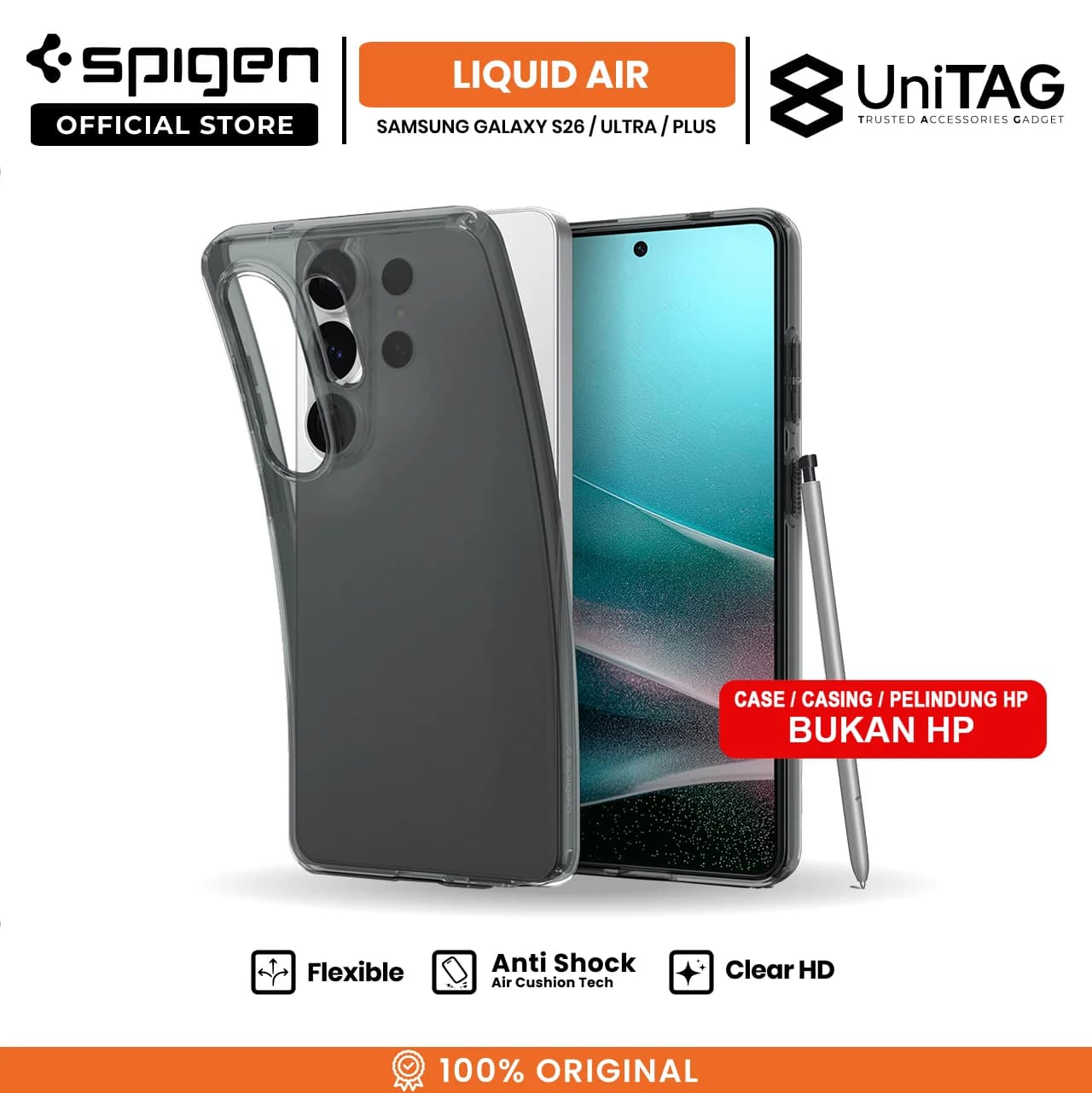 SPIGEN Case for Samsung S26 Ultra Plus Liquid Crystal Clear TPU Slim Casing