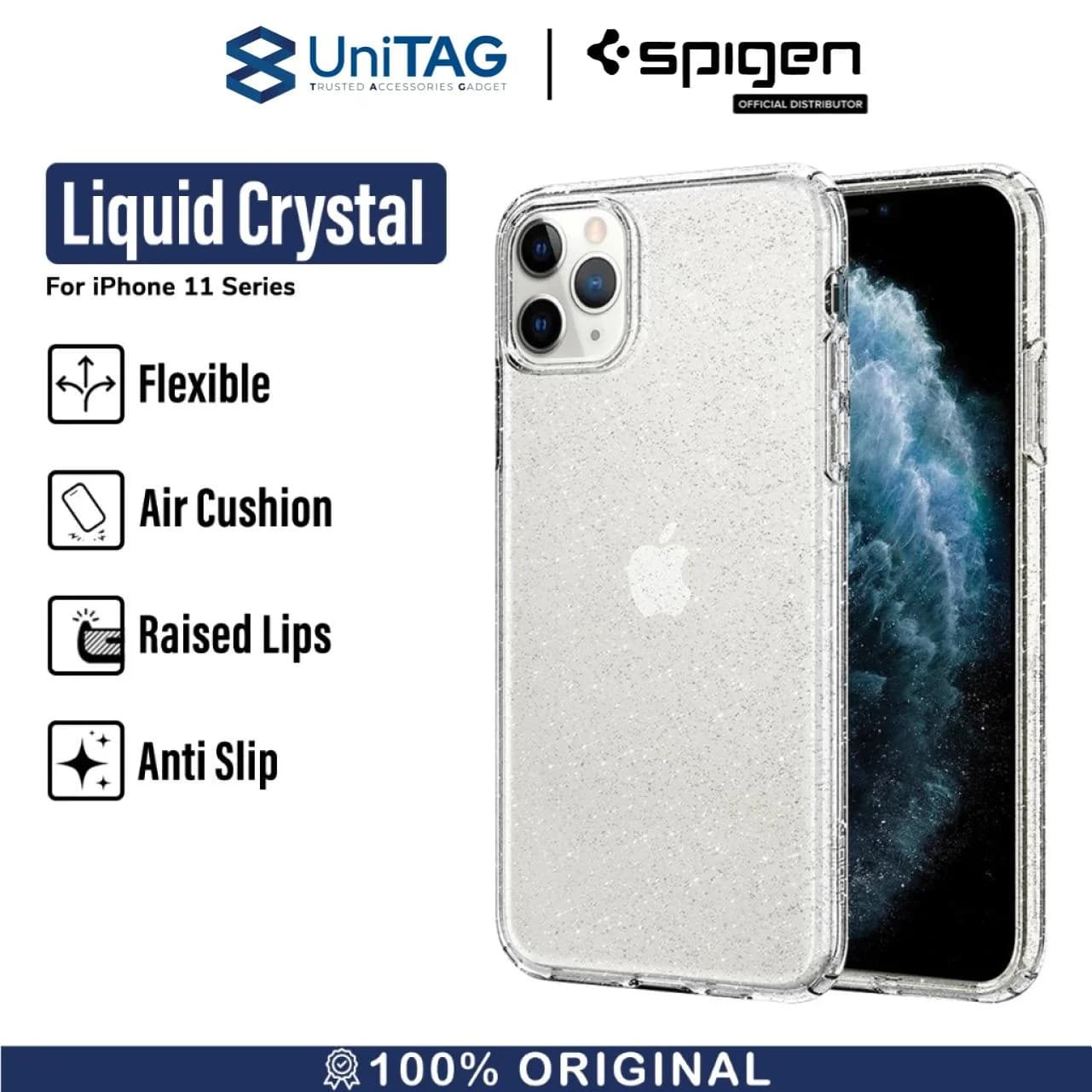 Case iPhone 11 Pro Max / Pro / 11 Spigen Liquid Crystal Glitter Casing