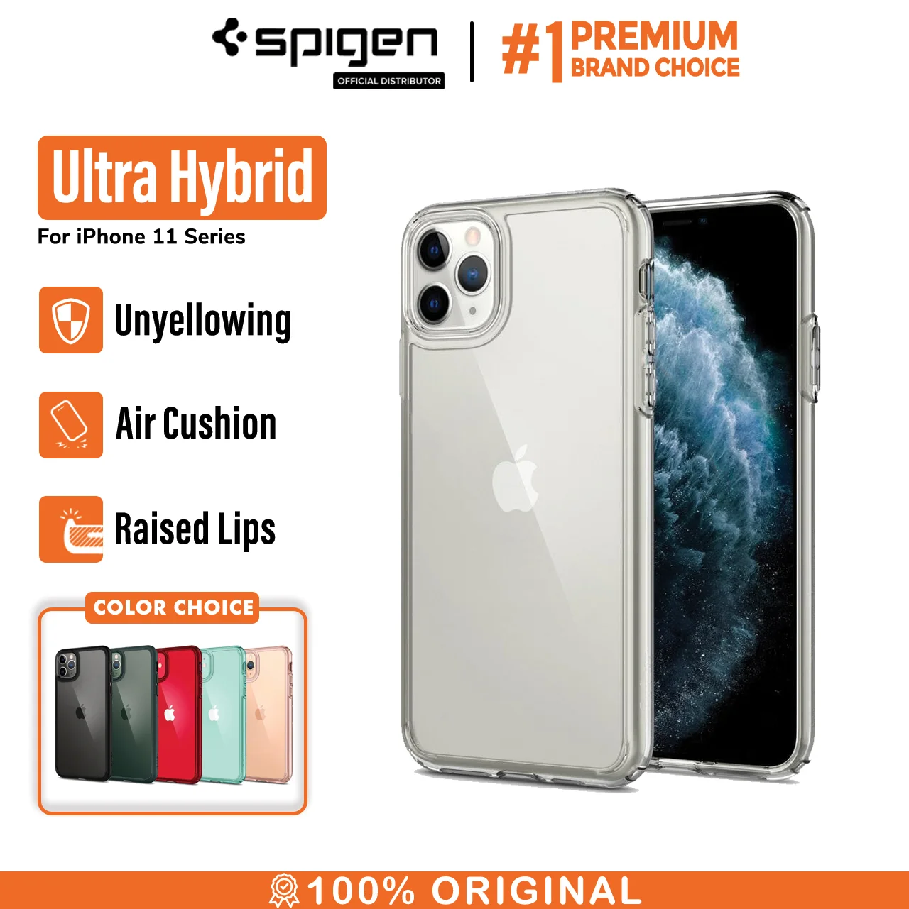 Spigen iPhone 11 Pro Max Case Ultra Hybrid - Midnight Green ACS00411-1
