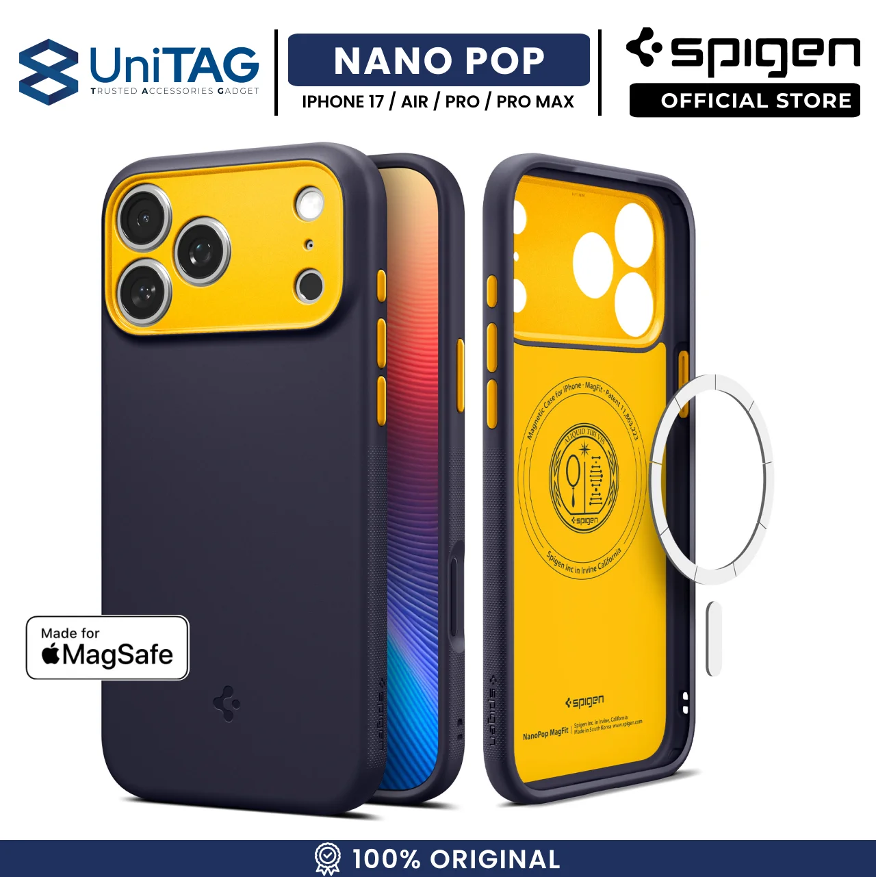 Spigen iPhone 17 Pro Max Case Nano Pop MagFit - Black Sesame ACS10262-1 (Offline SKU)