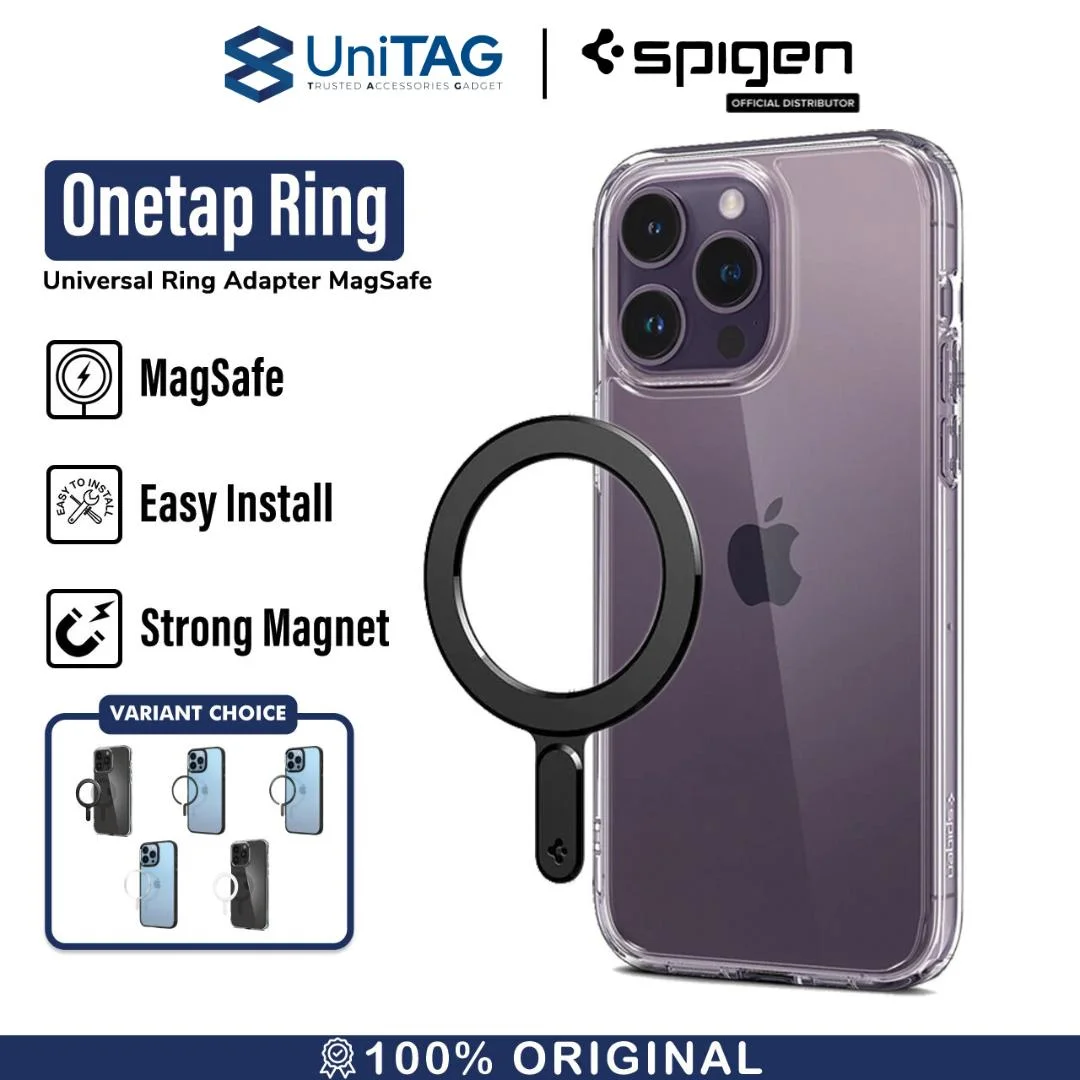 MagSafe Ring iPhone Spigen OneTap Ring Adapter Stiker Cincin Magnet
