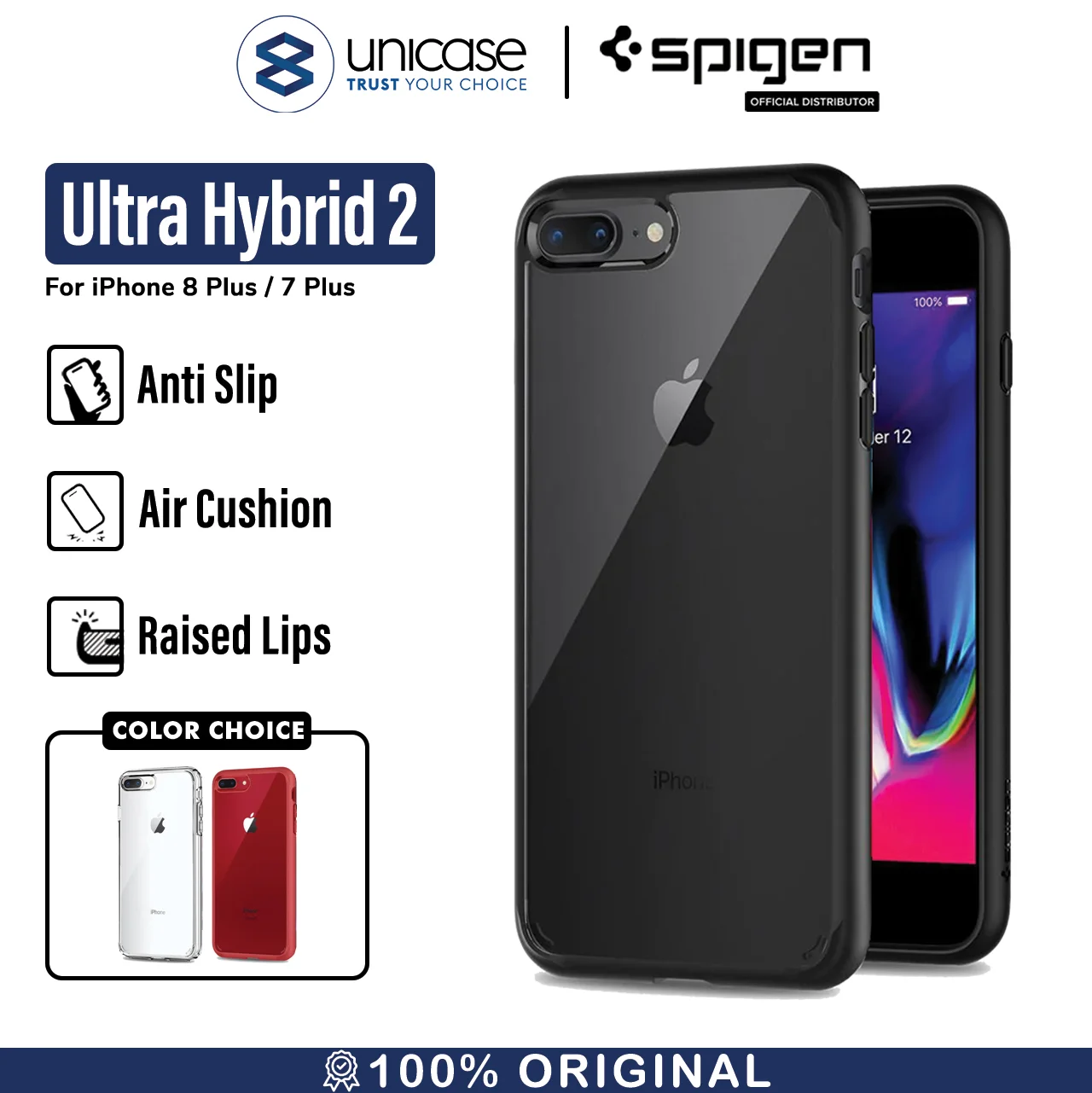 Spigen Ultra Hybrid 2 Case for iPhone 7 Plus / iPhone 8 Plus