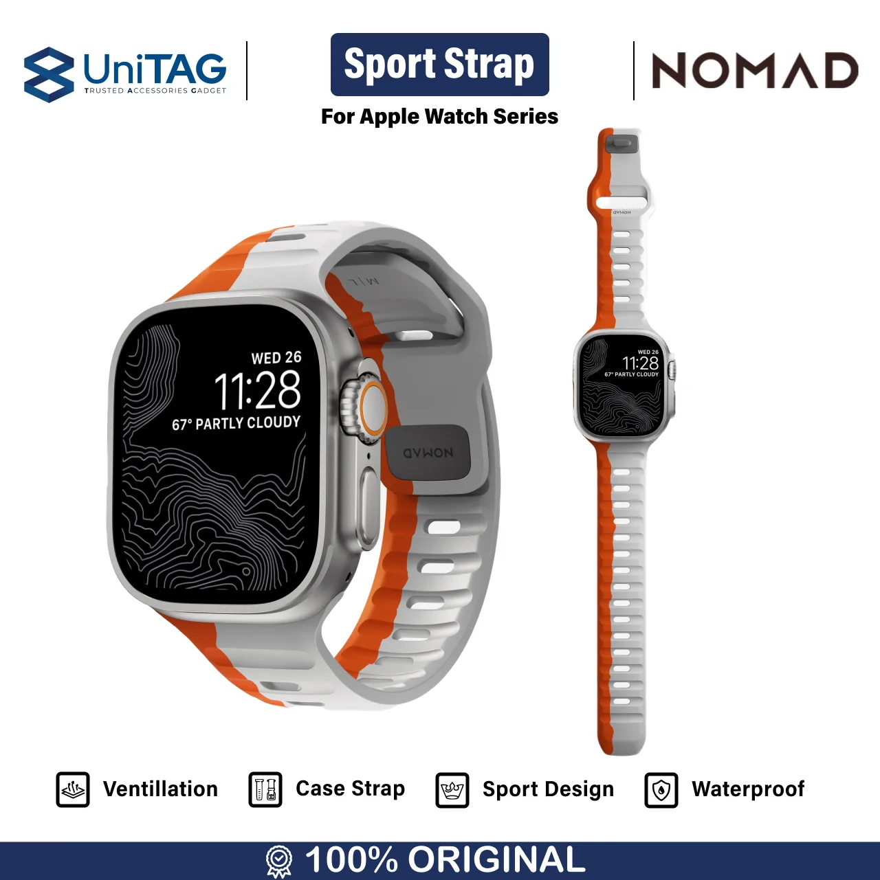 Strap Apple Watch Ultra 2 9/8/7/SE 49/45/44/41/40mm Nomad Rugged Band