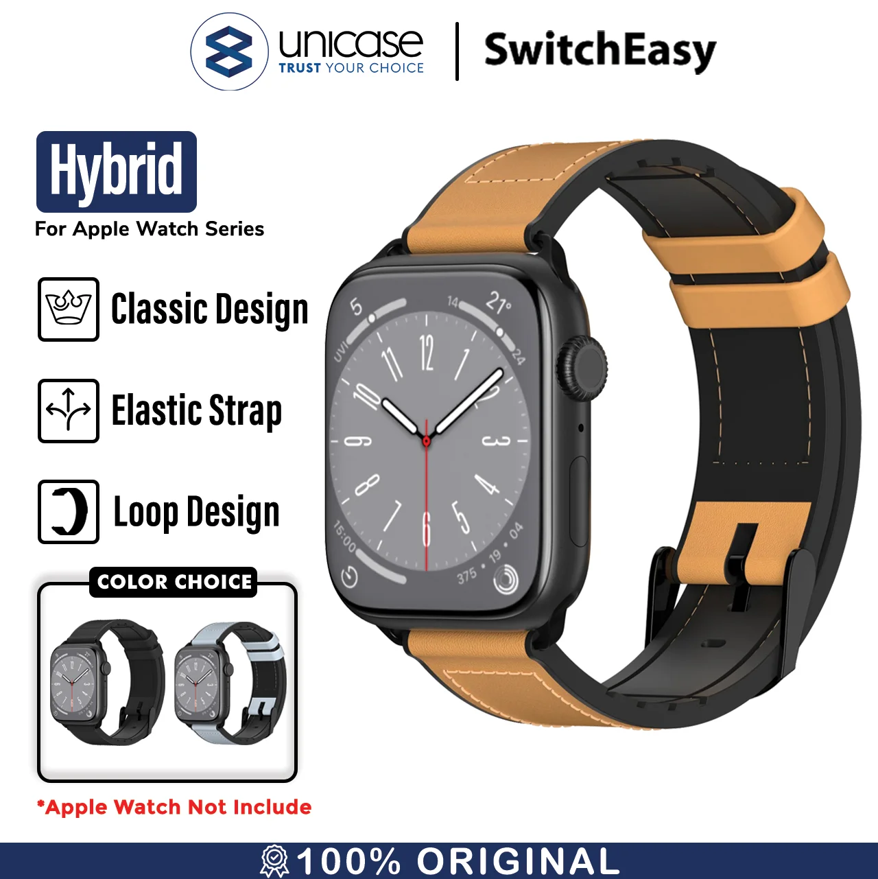 Strap Apple Watch Ultra 2 9/8/SE 49/45/44/41mm SwitchEasy Hybrid Band