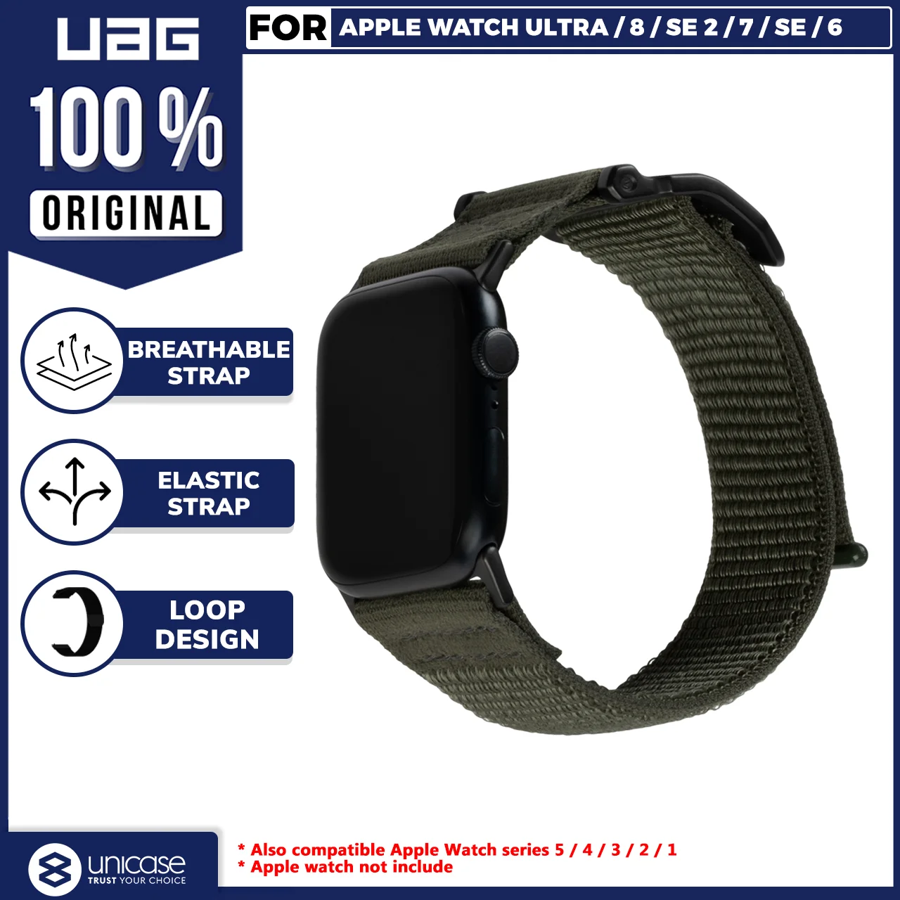 Strap Apple Watch Ultra 8/7/6/SE 2 49/45/44/41/40mm UAG Active Nylon