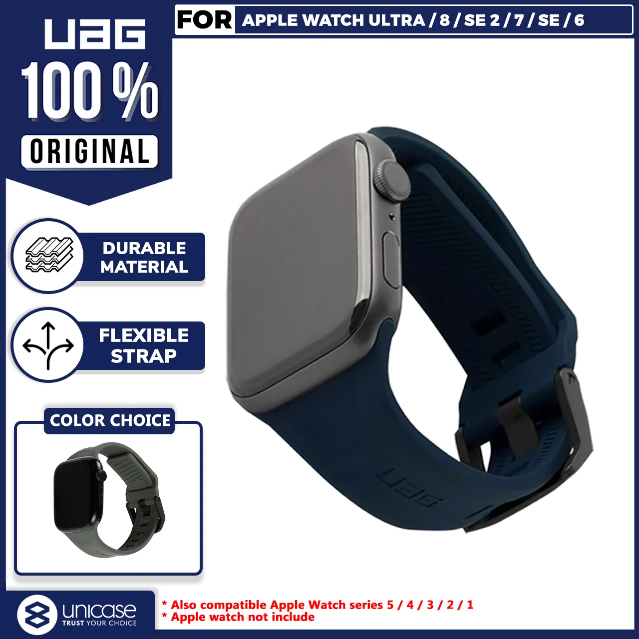 Strap Apple Watch Ultra 8/7/6/SE 2 49/45/44/41/40mm UAG Scout Silicone
