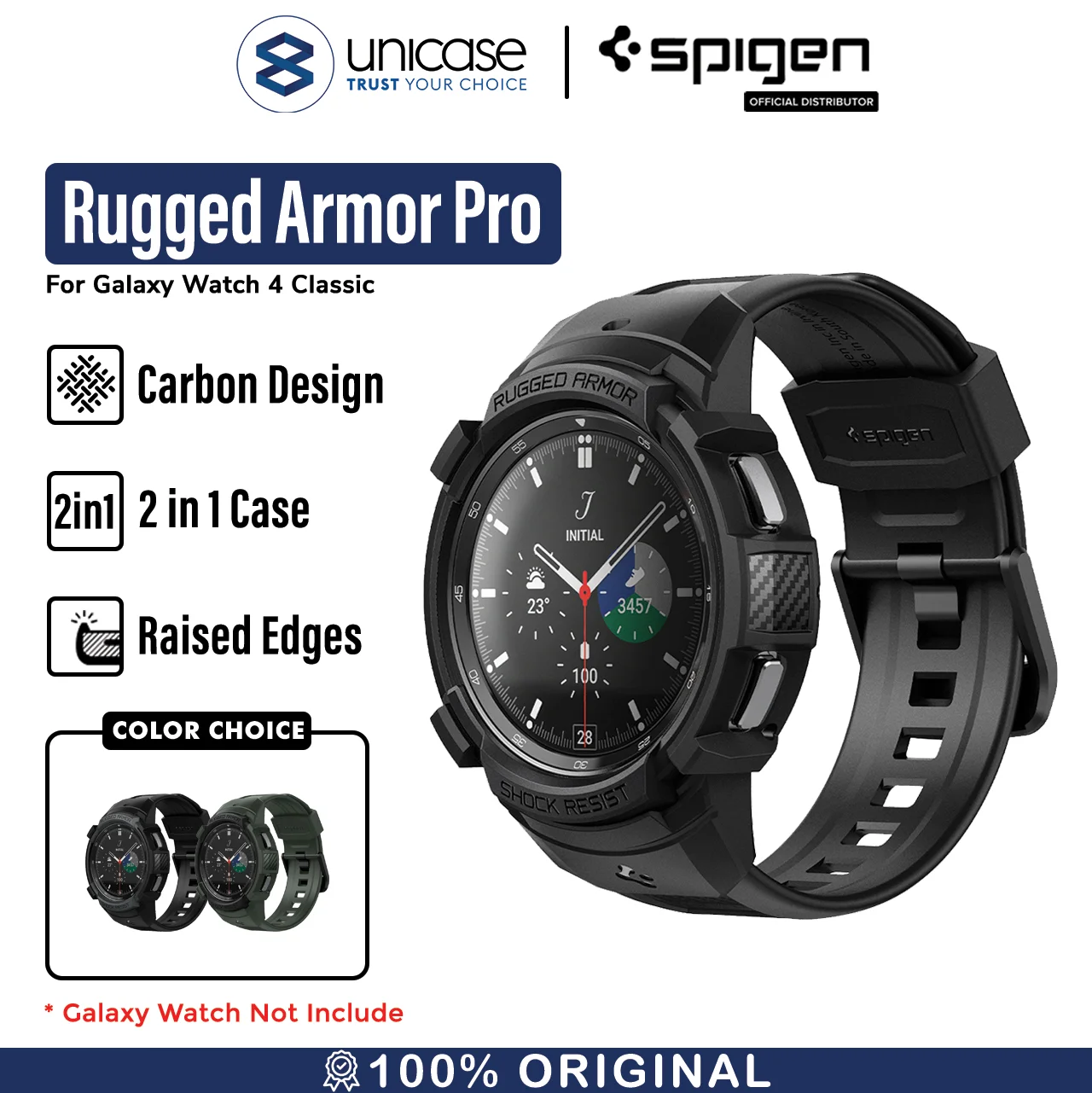 Strap /Case Galaxy Watch 4 Classic 46mm /42mm Spigen Rugged Armor Soft