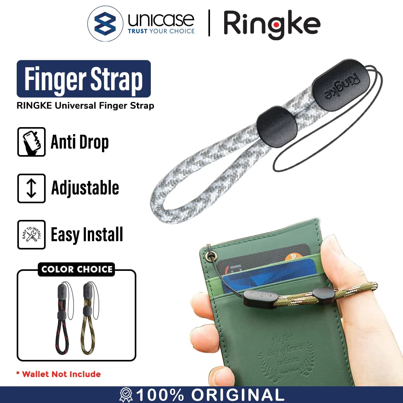 Strap Handphone Ringke Finger Paracord Lanyard / Tali Gantungan Kamera