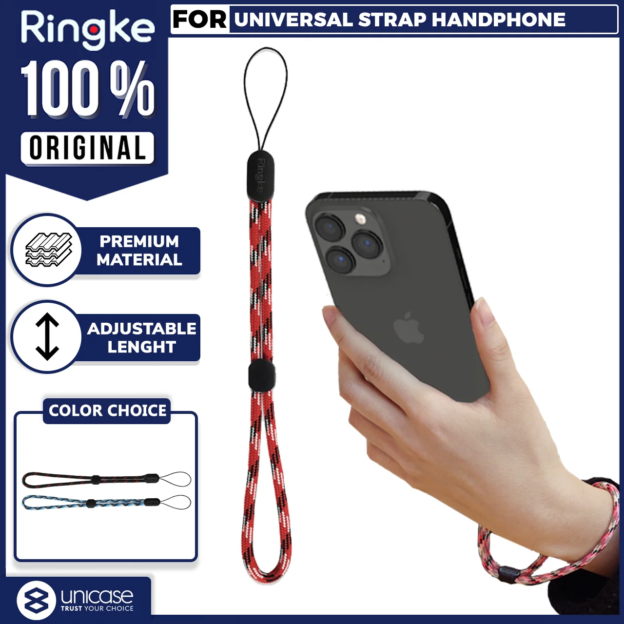 Strap Handphone Ringke Wrist Paracord Lanyard / Tali Gantungan Kamera