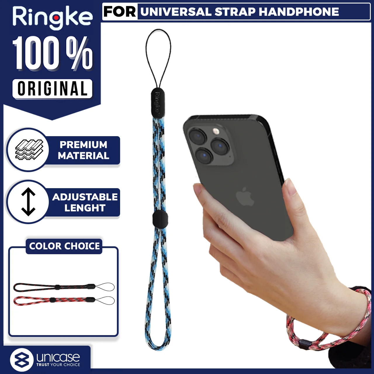 Strap Handphone Ringke Wrist Paracord Lanyard / Tali Gantungan Kamera