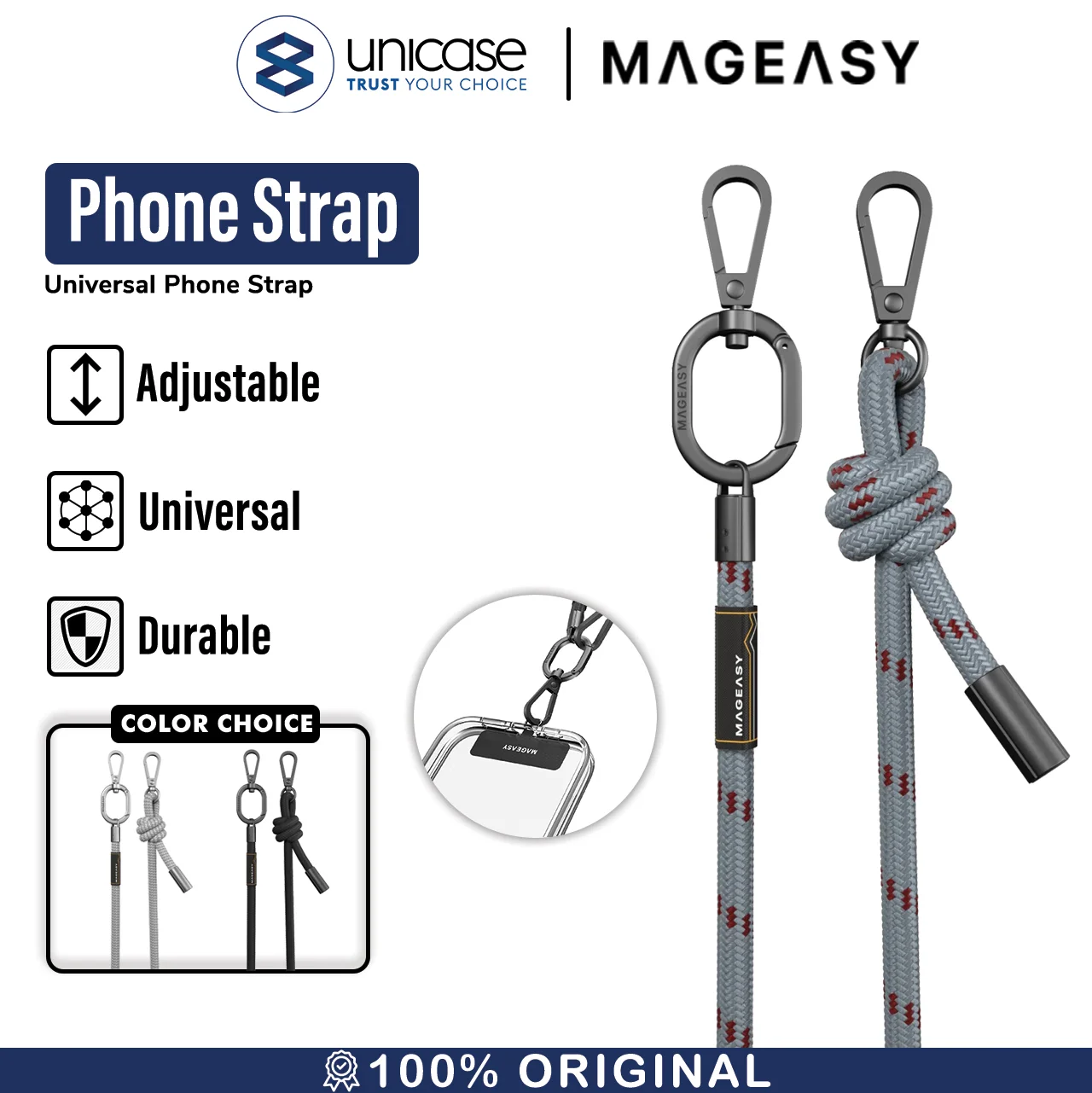 Strap Tali Gantungan Handphone MagEasy Body Lanyard HP Universal Card