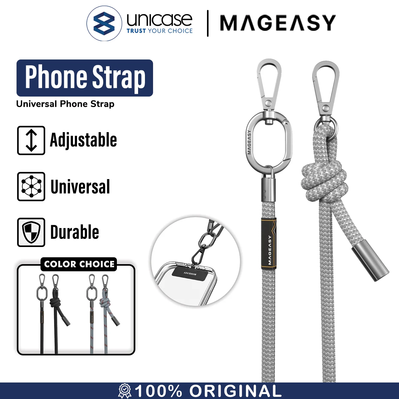 Strap Tali Gantungan Handphone MagEasy Body Lanyard HP Universal Card