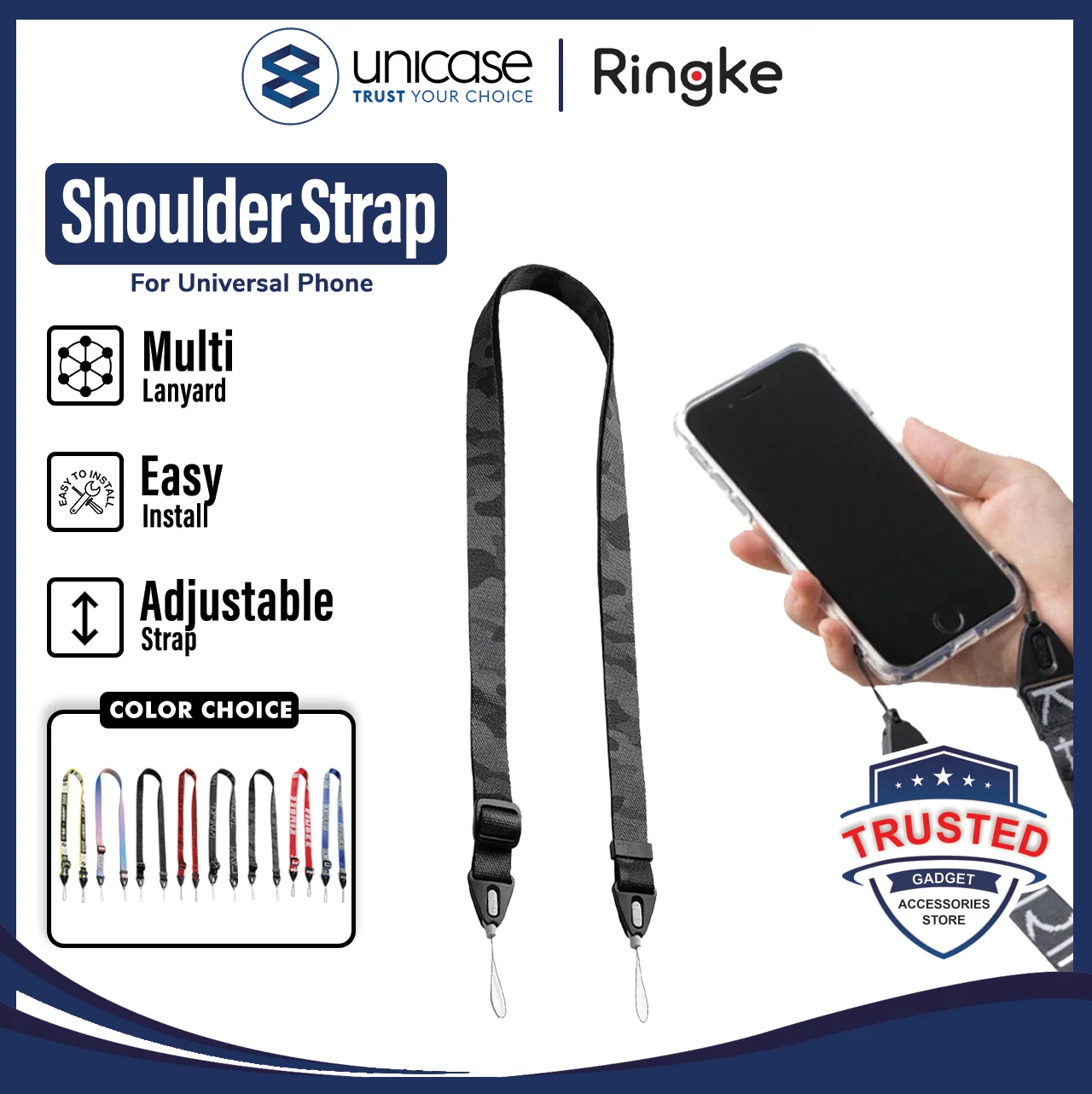 Strap Tali Gantungan HP Ringke Shoulder Strap Neck Lanyard