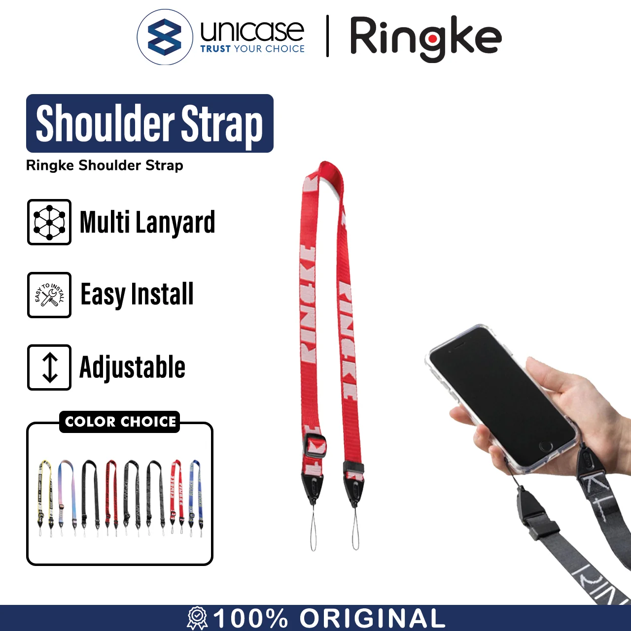 Strap Tali Gantungan HP Ringke Shoulder Strap Neck Lanyard