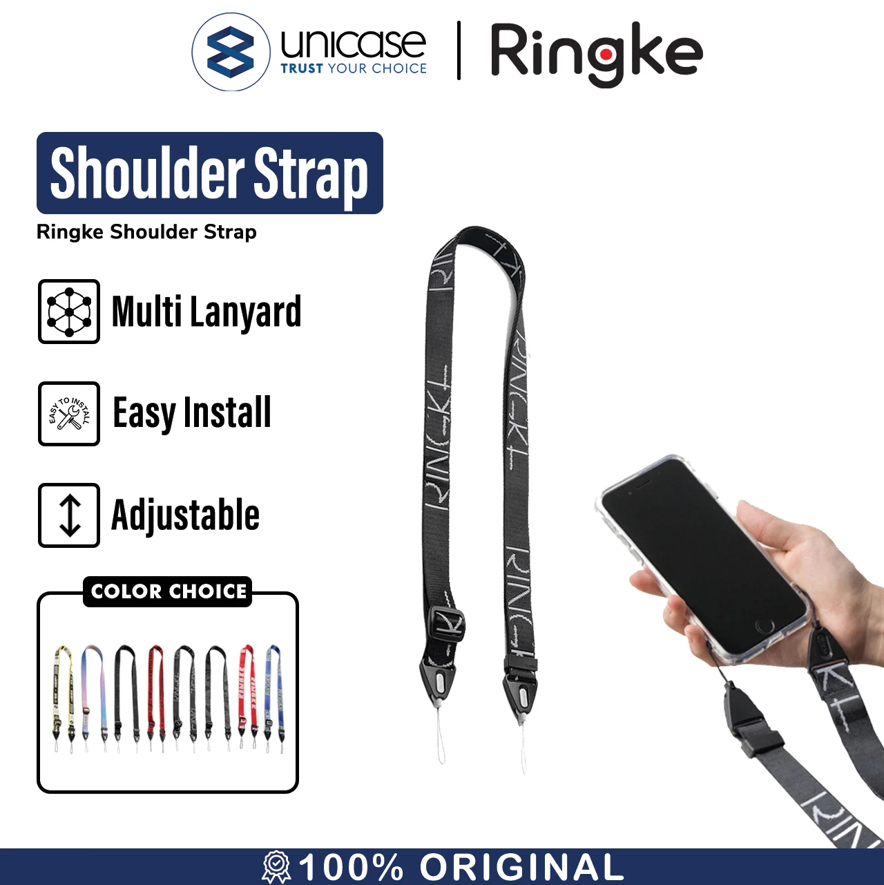 Strap Tali Gantungan HP Ringke Shoulder Strap Neck Lanyard