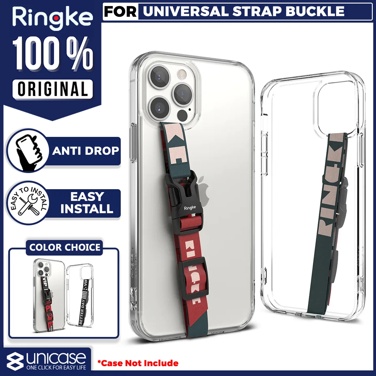 Strap Tali Holder HP Ringke Buckle Band Strap Motif Grip Handphone