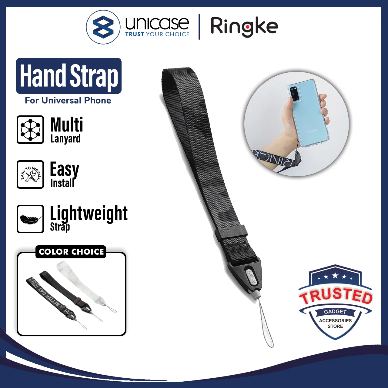 Strap Tali Holder HP Ringke Ring Band Strap Handstrap Wrist Strap HP