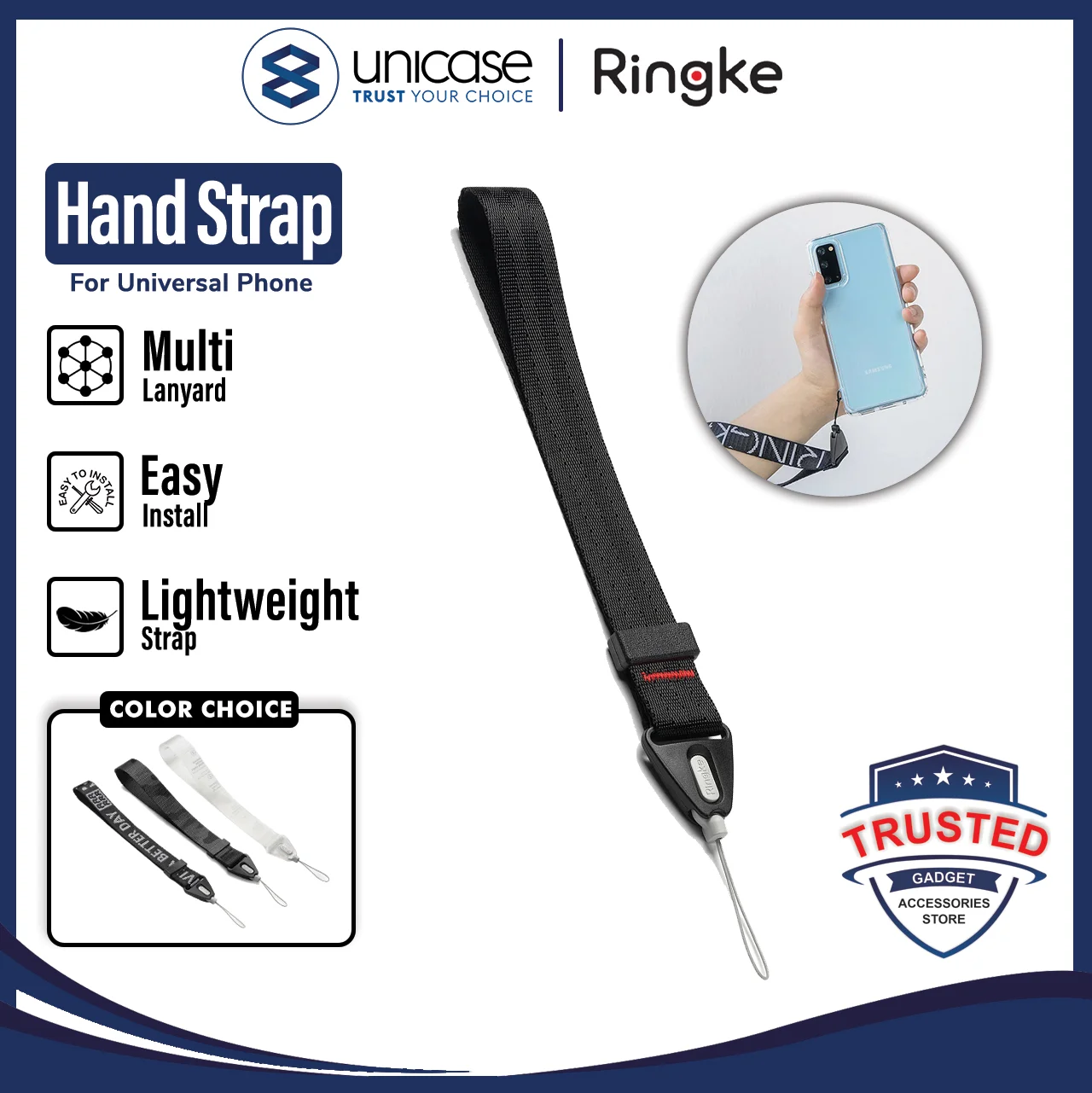 Strap Tali Holder HP Ringke Ring Band Strap Handstrap Wrist Strap HP