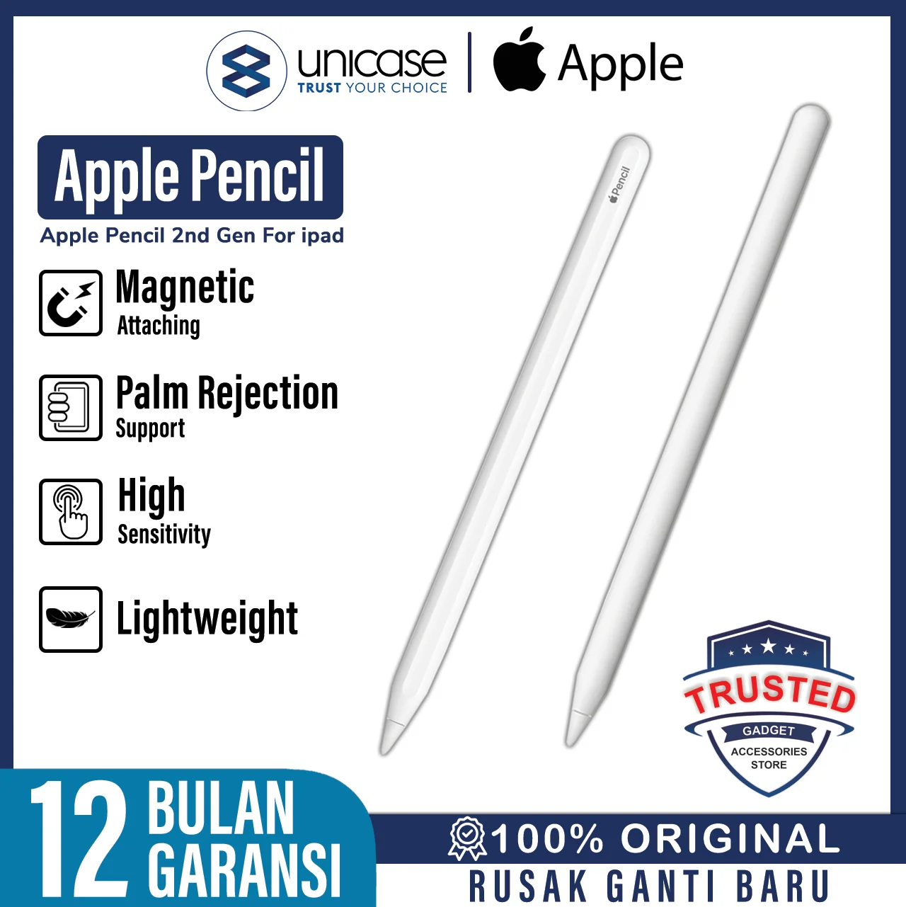 Stylus Pen Apple Pencil Gen 2 Matte Digital iPad Pro Wireless Charger