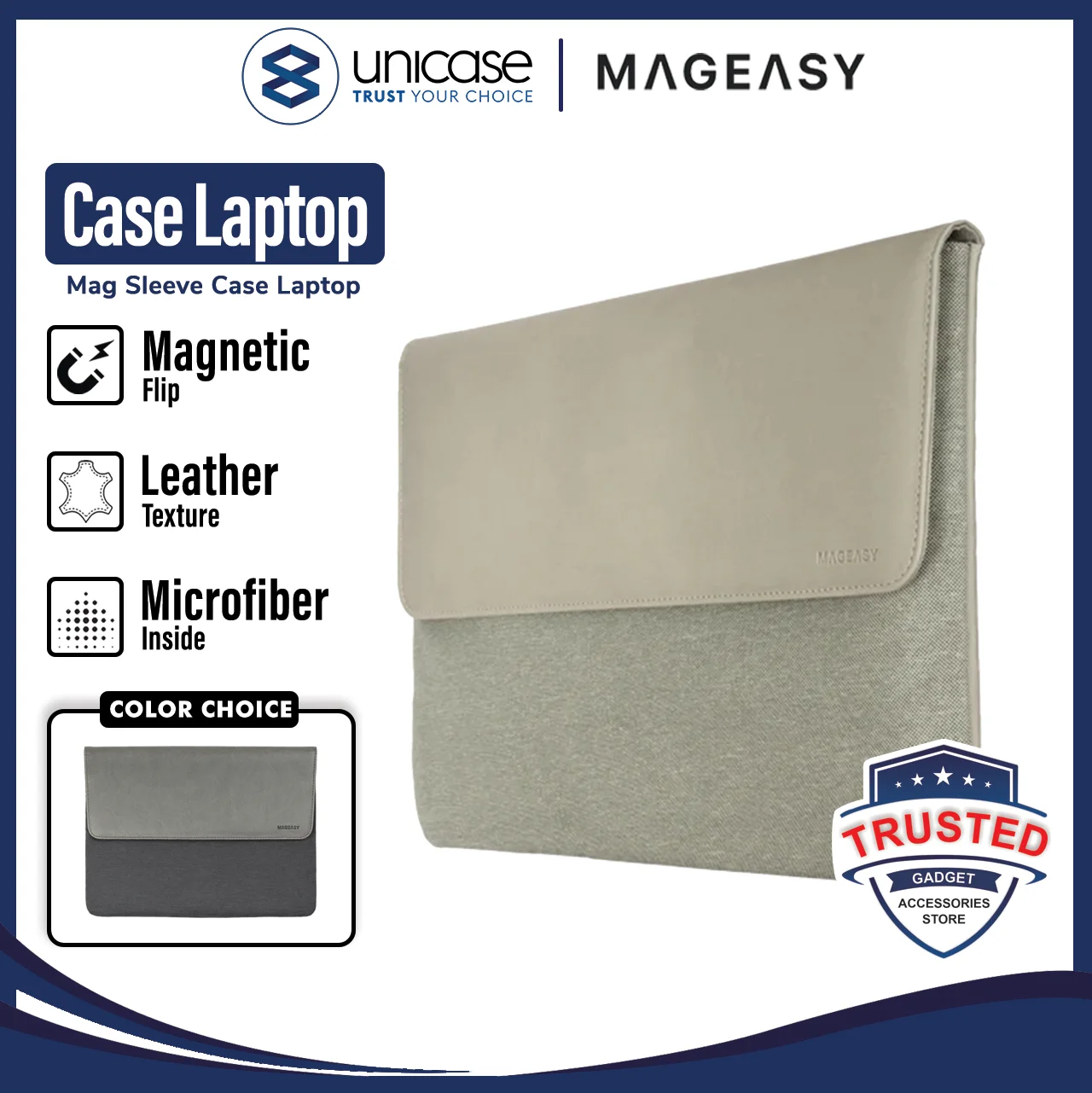 Tas Laptop MacBook MagEasy MagSleeve 14/13 Inch 2023/2022 Cover Case