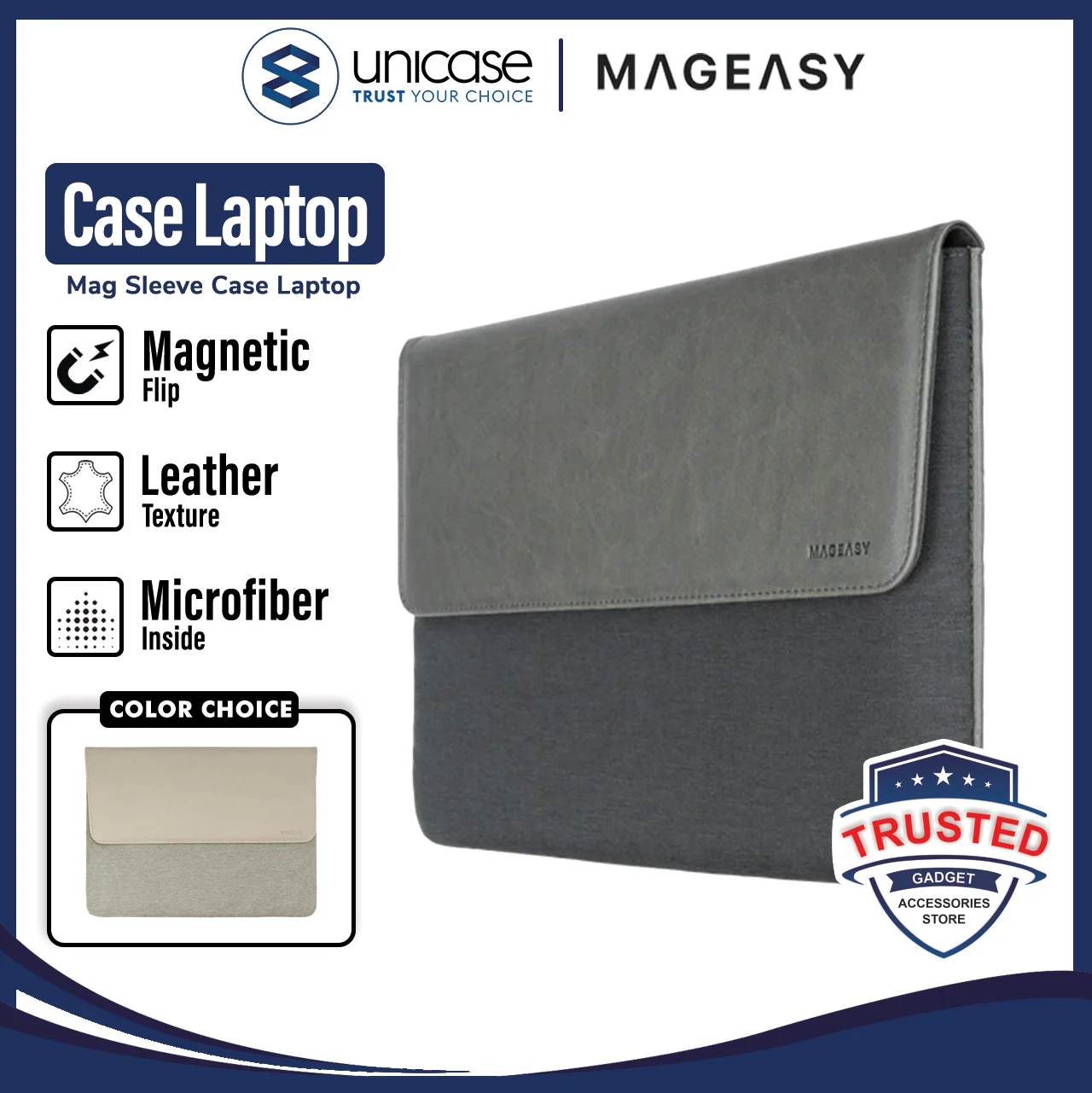 Tas Laptop MacBook MagEasy MagSleeve 14/13 Inch 2023/2022 Cover Case