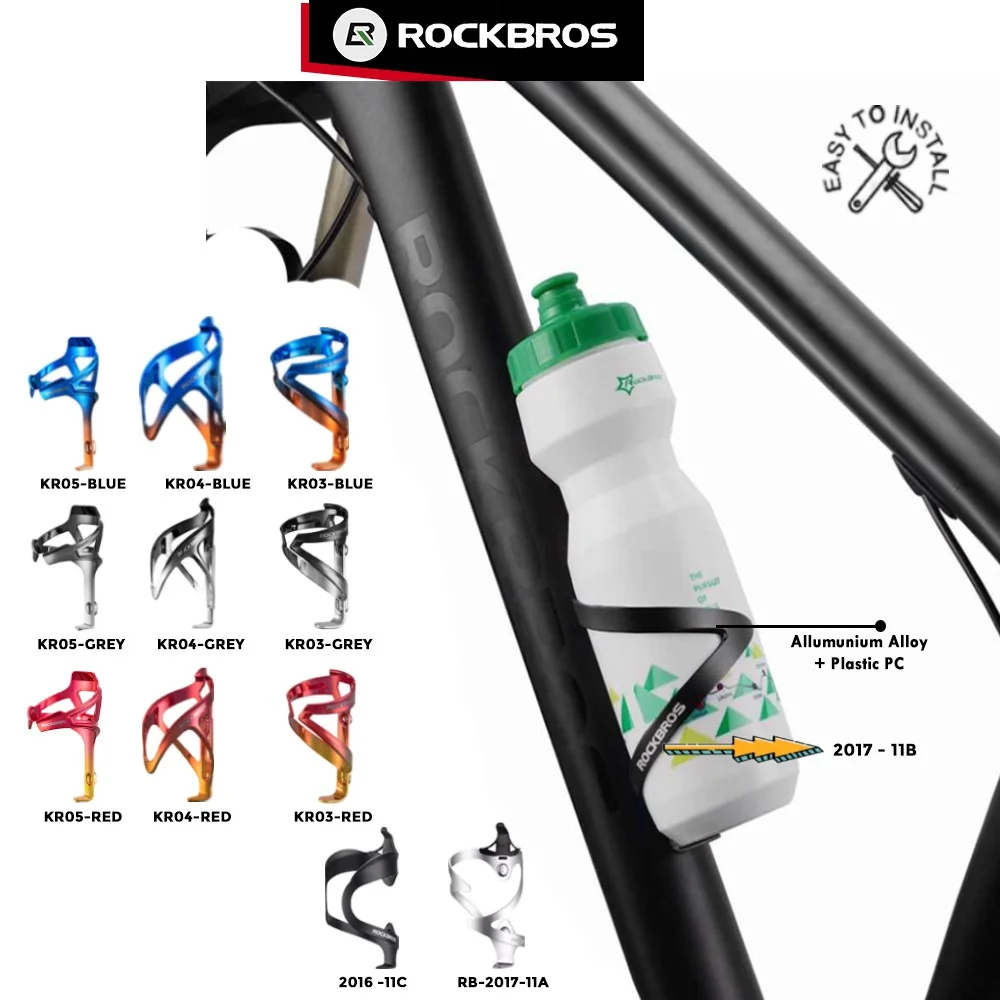 Tempat Minum Sepeda Rockbros Bike Holder Aluminium Bottle Cage Sporty