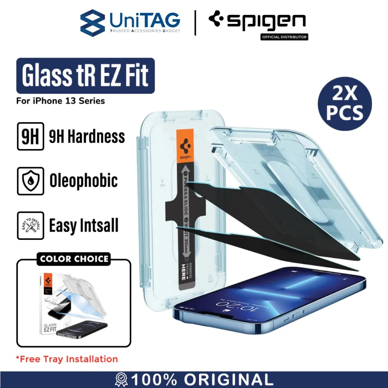 Tempered Glass iPhone 13 Pro Max 13 Mini Spigen Glas tR EZ Fit Privacy