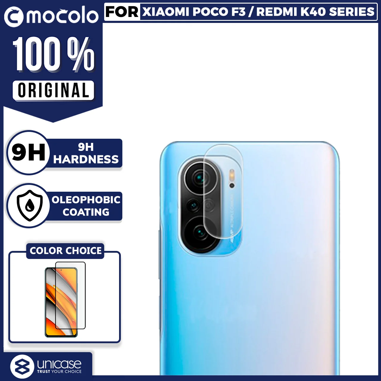 Tempered Glass Lens Xiaomi Poco F3 / Redmi K40 Mocolo Full Cover