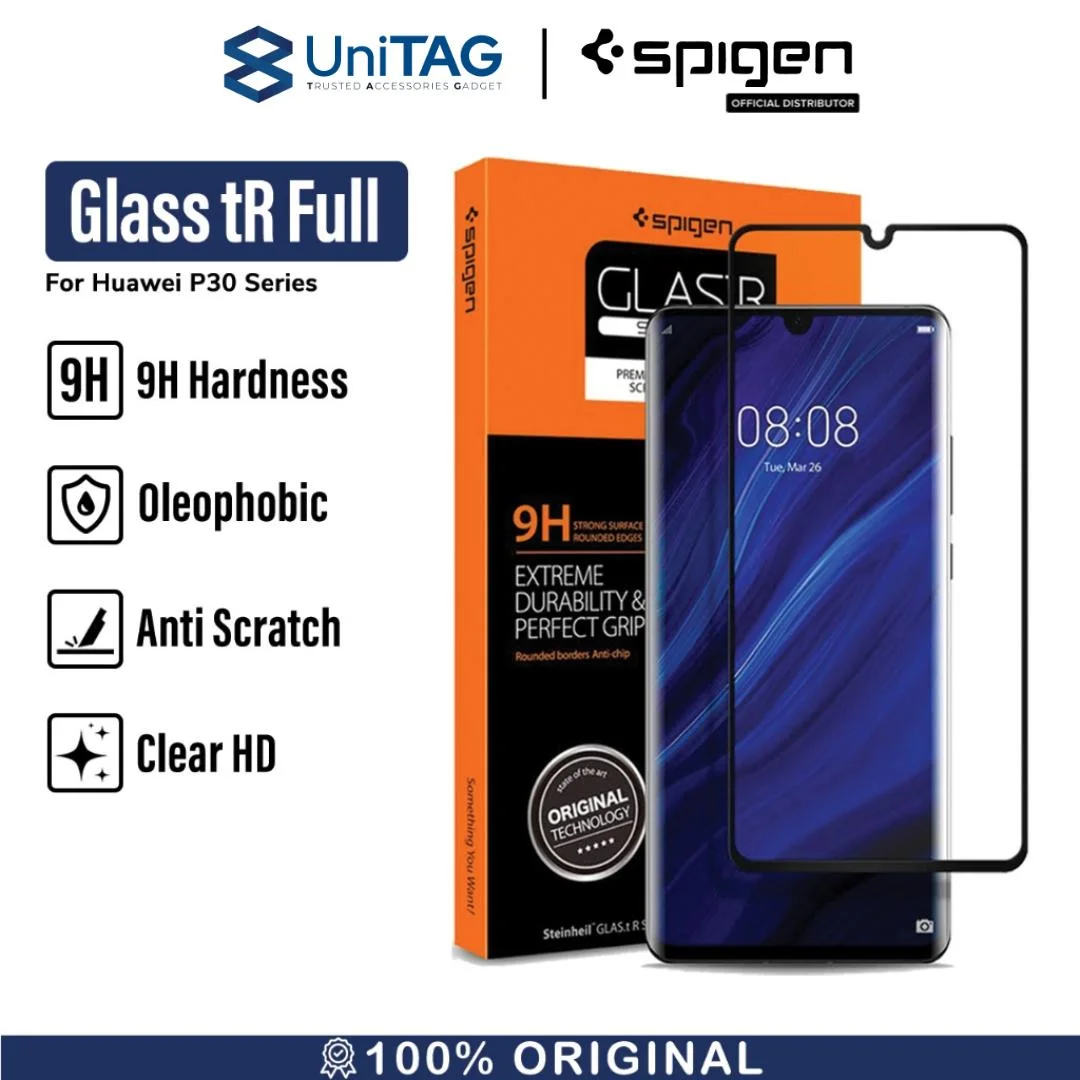 Tempered Glass P30 Pro / P30 Lite / P30 Spigen Glas tR Full Cover HD