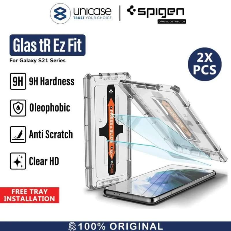 Tempered Glass Samsung Galaxy S21 Ultra S21 Plus Spigen Glas tR EZ Fit