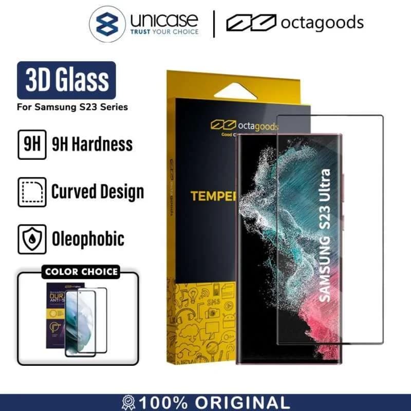 Tempered Glass Samsung Galaxy S23 Ultra Plus OctaGoods Clear Cover 9H