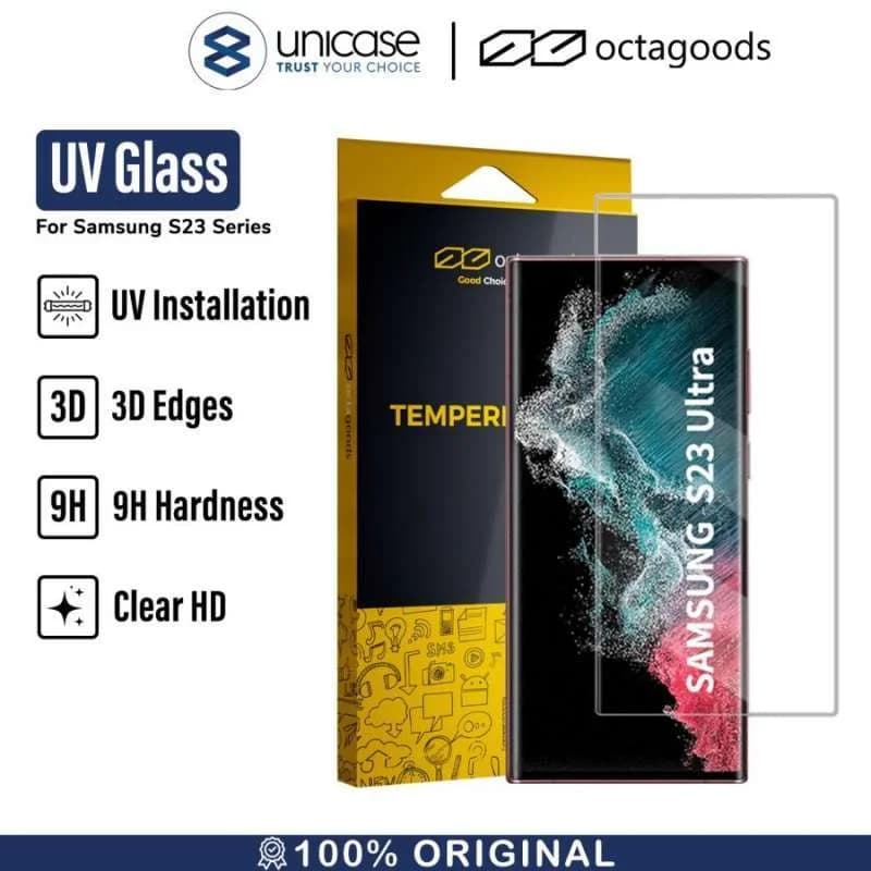 Tempered Glass Samsung Galaxy S23 Ultra Plus Octagoods UV Full Cover
