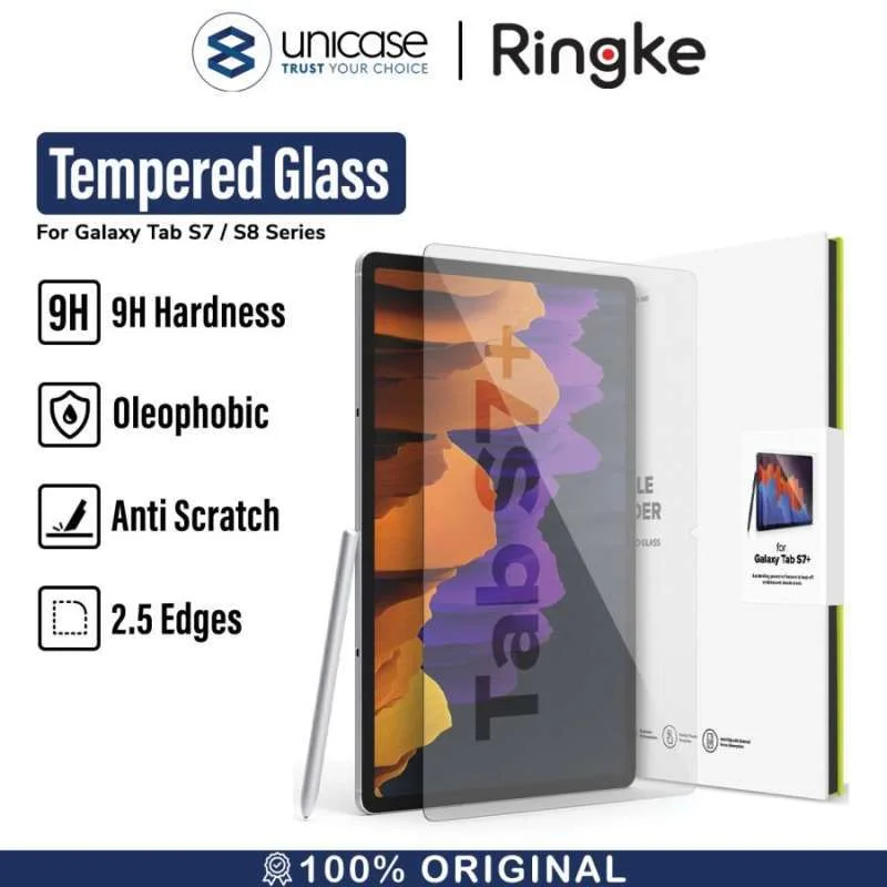 Tempered Glass Samsung Galaxy Tab S9 Plus Ultra/S8/S7 Ringke ID Clear