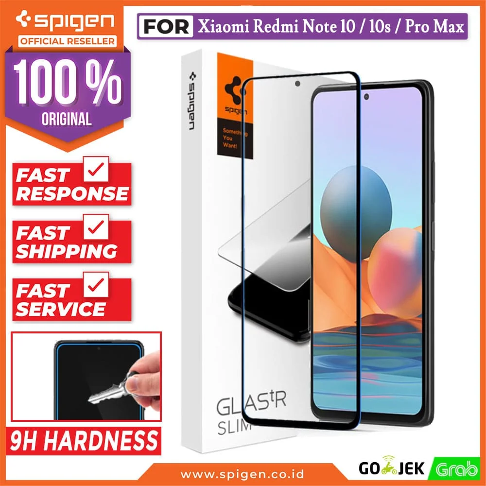 Tempered Glass Xiaomi Redmi Note 10 /10s/ Pro Max Spigen Full Cover