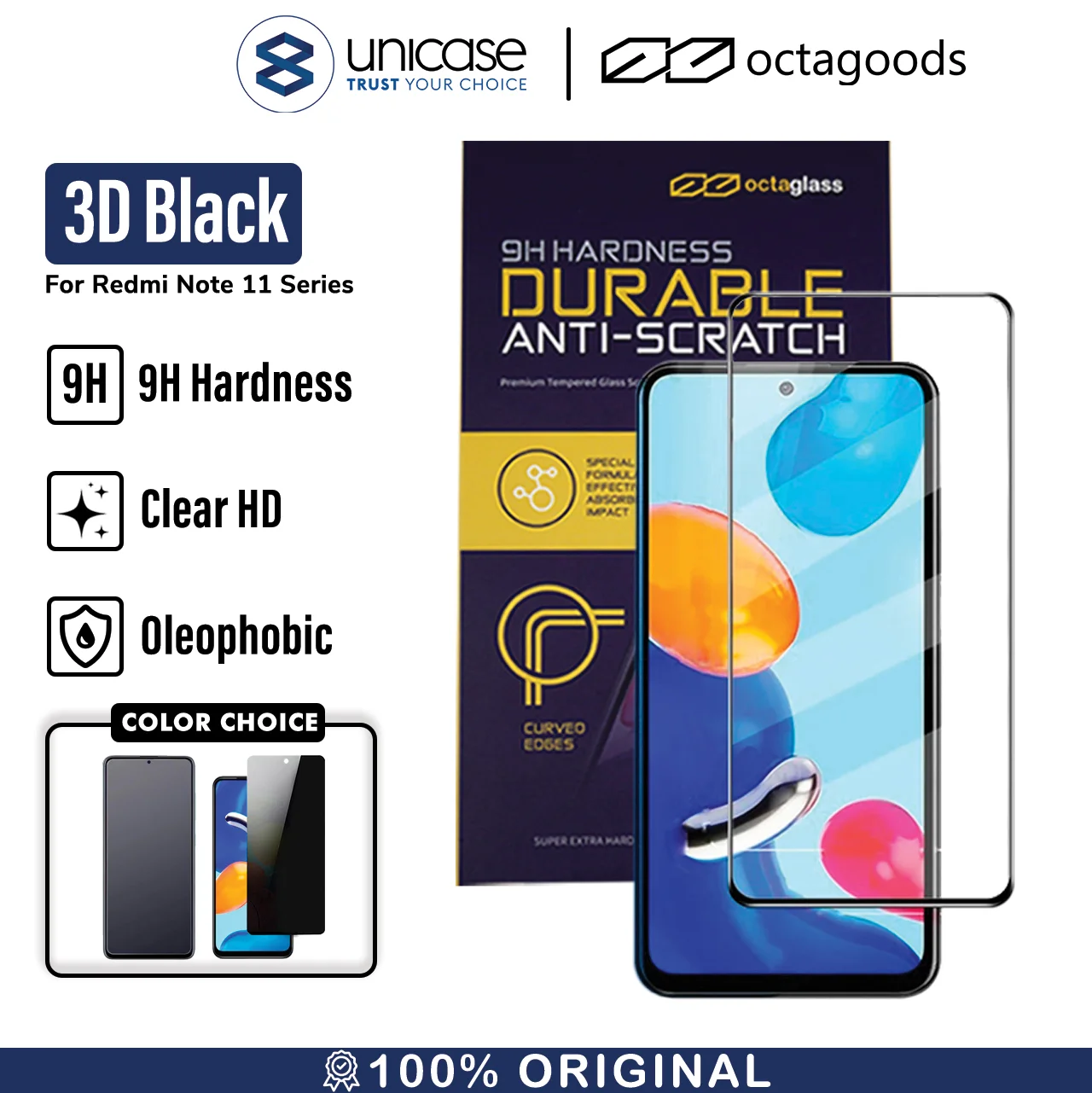 Tempered Glass Xiaomi Redmi Note 11/11S/Pro Plus 5G Octagoods Clear