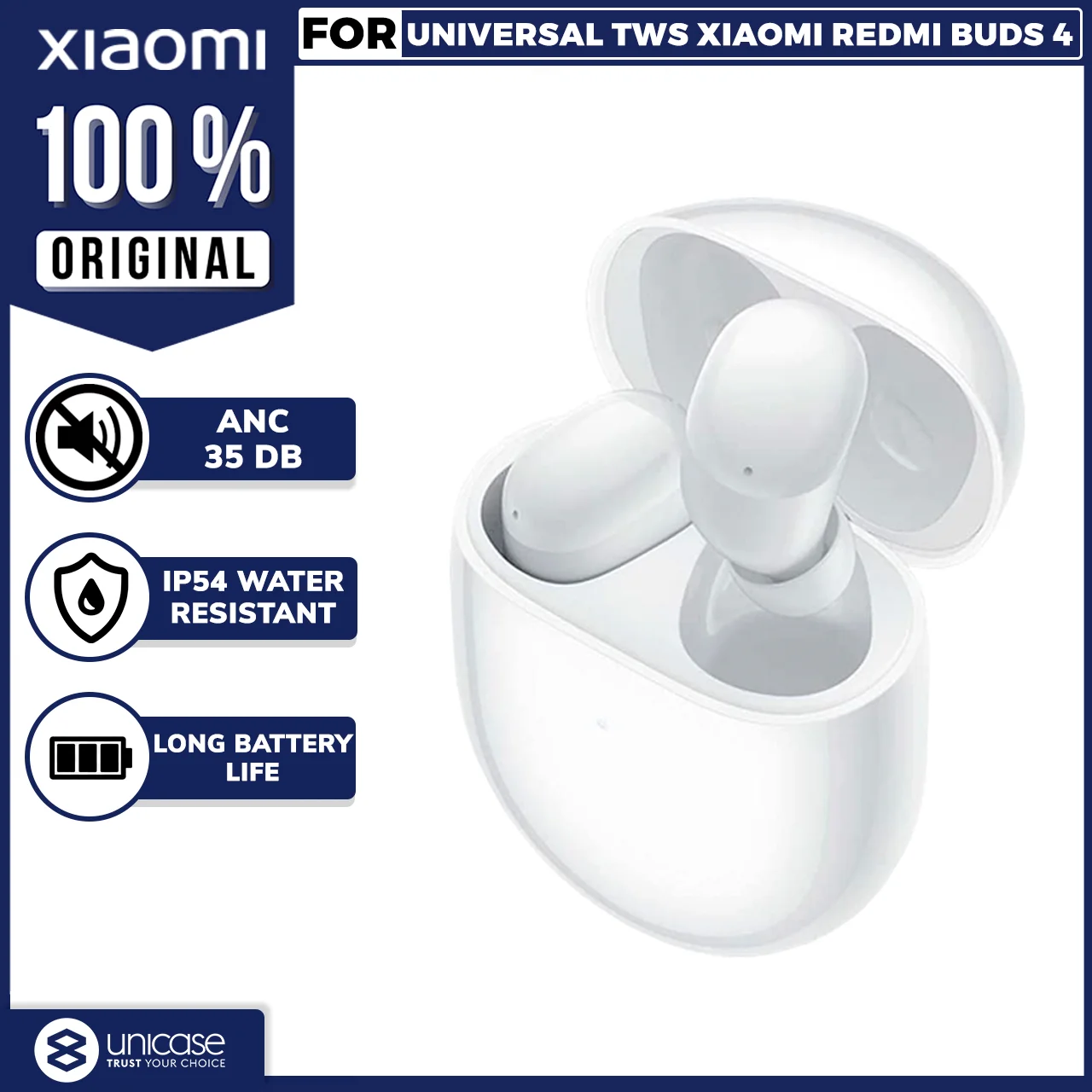 TWS Xiaomi Redmi Buds 4 Wireless Earphone Headset Bluetooth Earbuds