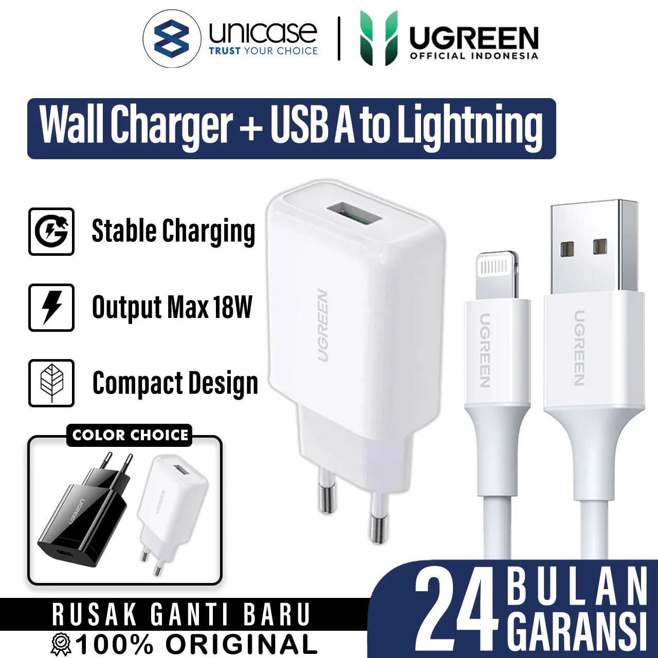 UGREEN CD122 10133 + Cable A to Lightning 1m US155