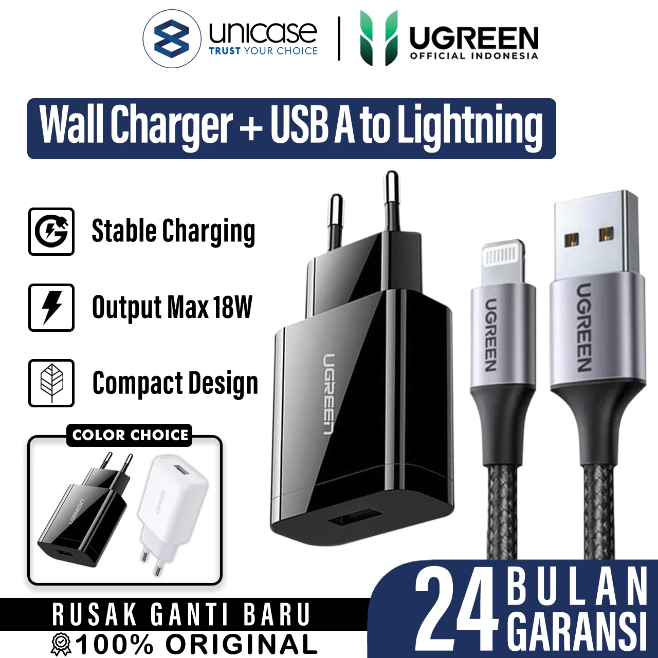 UGREEN CD122 7273+ Cable A to Lightning 1m US199