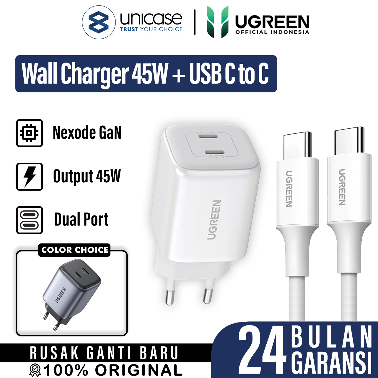 UGREEN CD294 + Cable C to C 1m US264