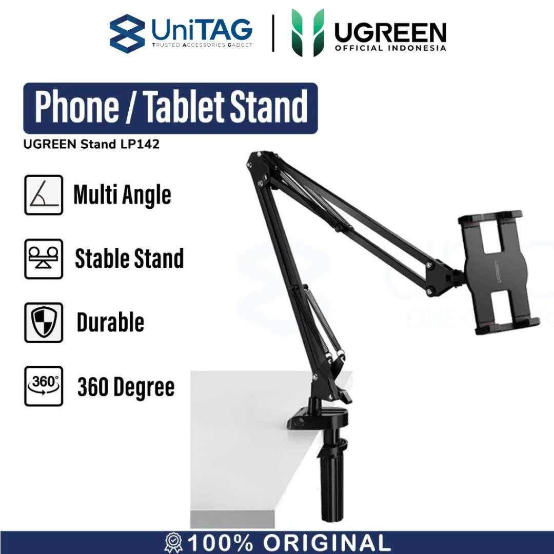 Stand Holder Handphone / Tablet iPad UGREEN LazyPod Dudukan Universal