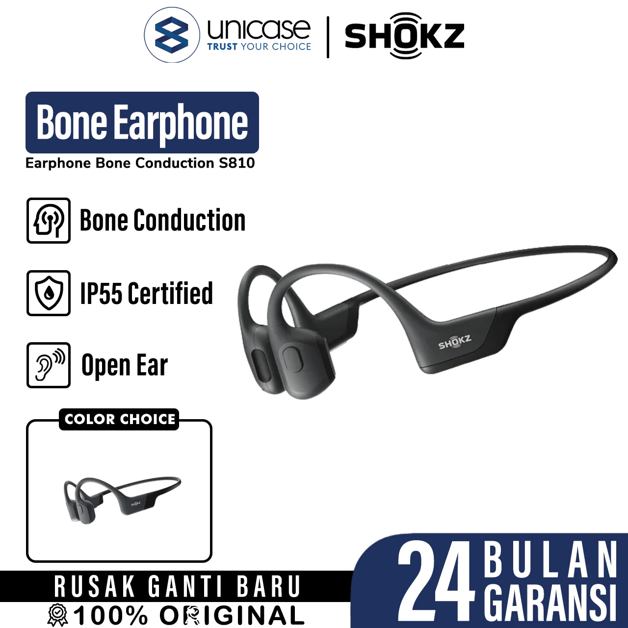 Wireless Earphone Shokz Bone Conduction OpenRun Pro Bluetooth Headset